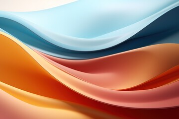 Abstract background with curved colorful shapes.