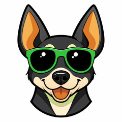 Best Dog Head color,  vector,  illustration
