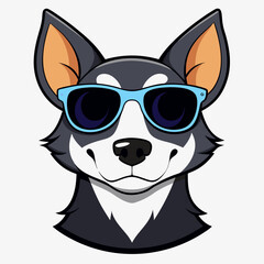 Best Dog Head color,  vector,  illustration