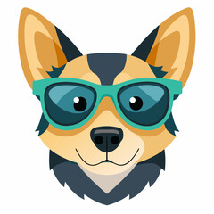 Best Dog Head color,  vector,  illustration