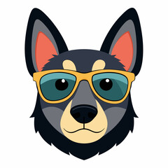 Best Dog Head color,  vector,  illustration