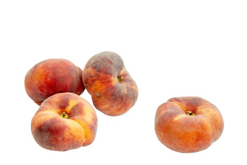 peaches isolated on white background