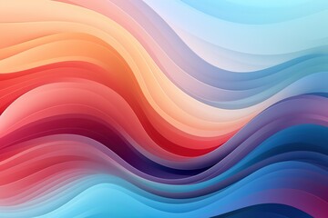Obraz premium Abstract background with curved lines in blue, purple, and orange hues.