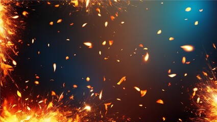 explosion of fire on black background A mesmerizing, abstract background 