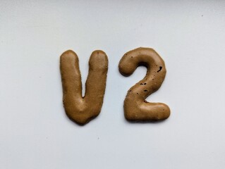 Worte und Buchstaben aus Keks 