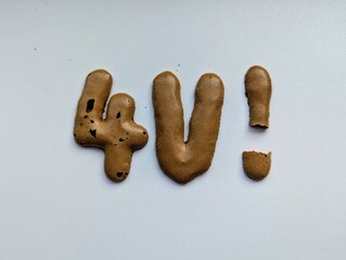 Buchstaben und Zahlen aus Keks 4U!