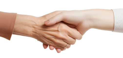 Female Handshake. Closeup View. Ai Generative