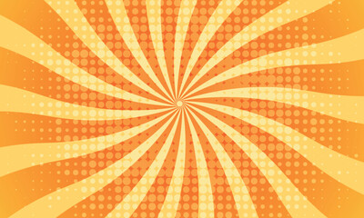 Yellow sunburst radiate lines comics style cartoon effect design background. Classic vintage sun rays sunburst pattern background. abstract comic colorful background.