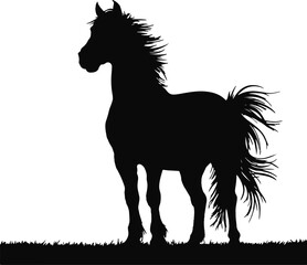 Silhouette of a horse vector