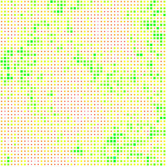 array of color rectangles with perlin noise
