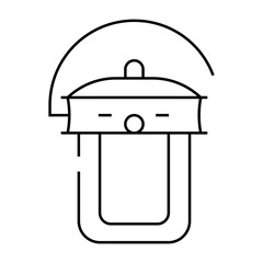 backyard outdoor lamp line icon vector. backyard outdoor lamp sign. isolated contour symbol black illustration