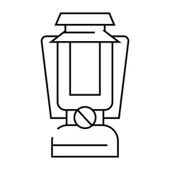 portable lamp line icon vector. portable lamp sign. isolated contour symbol black illustration
