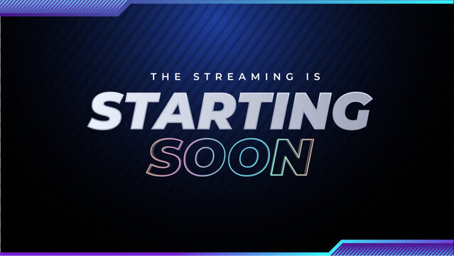 Streaming starting soon background template Neon vibe