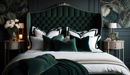 Beautiful elegant bedroom inerior design