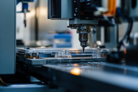 Advanced injection technology is actively molding plastic components in a well-equipped manufacturing facility, highlighting precision in production