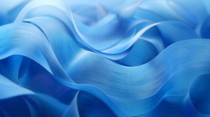 Fototapeta premium A detailed closeup of liquid blue flower petals on an azure background, creating a beautiful pattern reminiscent of water in various shades of electric blue and purple