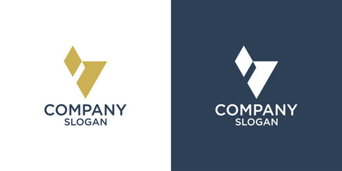 letter v abstract monogram logo vector design