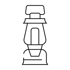 oil lamp line icon vector. oil lamp sign. isolated contour symbol black illustration