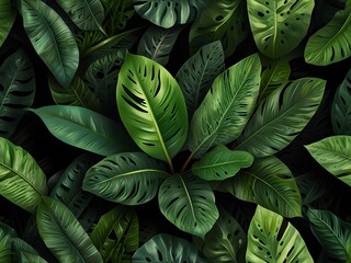 Fototapeta premium green leaves background