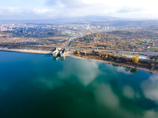 Aerial view of Ogosta Reservoir,  Bulgaria