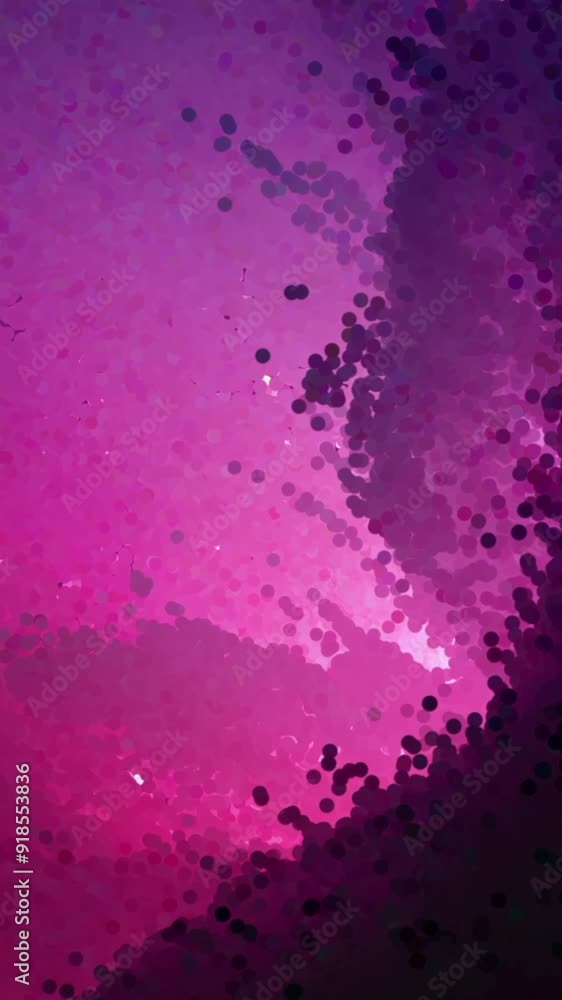 Poster abstract sphere with particles. dynamic circular motion on black background, animation