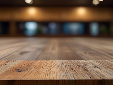 empty wooden table