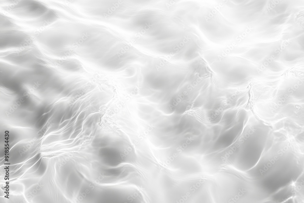 Poster the topdown view captures a serene white water surface with gentle ripples reflecting soft light, cr