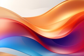 Fototapeta premium Abstract background with flowing colorful waves.