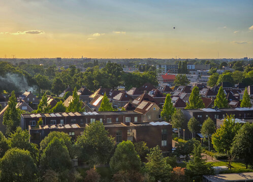 Residential area in the city of Enschede, Netherlands 