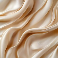 Obraz premium A detailed close-up of a soft, creamy beige substance spread across a surface, smooth texture cosmetic product background