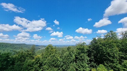 Near falkenburg ruins, landscape with clouds