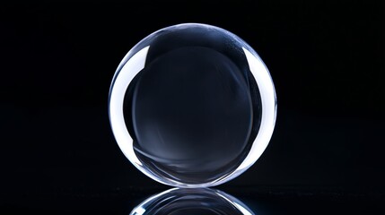 Sophisticated Clarity: An Artistic Glass Sphere Display