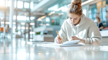 Student athlete signing letter of intent for college sports, proud coach nearby, Sports Scholarship, Athletic Achievement