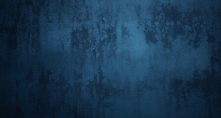 Fototapeta premium dark blue background texture with black vignette in old vintage grunge textured border design dark elegant teal color wall with light spotlight center 