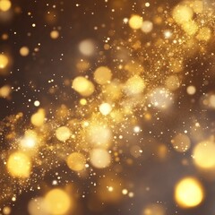 Obraz premium Glittering Golden Festive Background with Sparkling Lights and Textures: Abstract Christmas Elegance for Winter Greetings