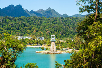 Perdana Quay Lighthouse Langkawi Island Kedah Malaysia Aerial