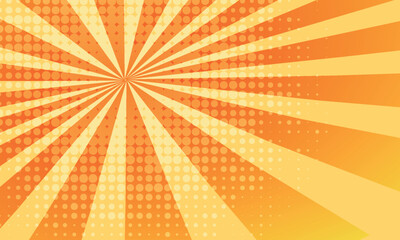 Yellow sunburst radiate lines comics style cartoon effect design background. Classic vintage sun rays sunburst pattern background. abstract comic colorful background.