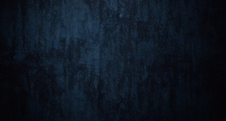 Obraz premium dark blue background texture with black vignette in old vintage grunge textured border design dark elegant teal color wall with light spotlight center 