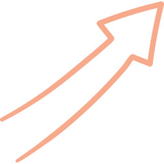 Illustration Outline Arrow Up Ornament