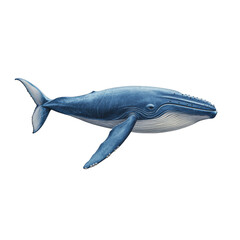 PNG A majestic whale swimming gracefully in the ocean