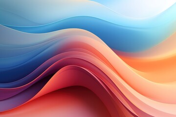 Abstract background with flowing, curved lines in blue, pink, and orange hues.