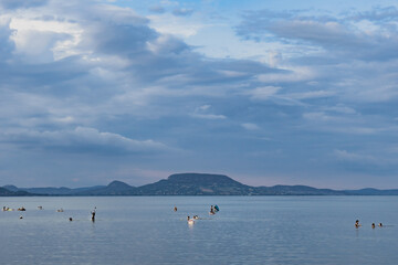 panoramic view lake summer balaton
