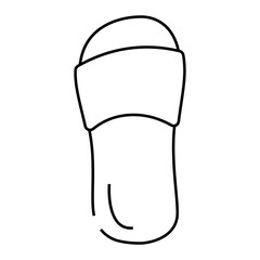 beach footwear line icon vector. beach footwear sign. isolated contour symbol black illustration