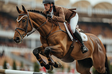 Horse Jumping Competition Photo