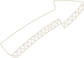 Cute Hand Drawn Arrow Sketch Straight Up