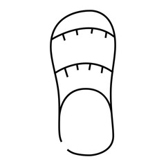 male slippers line icon vector. male slippers sign. isolated contour symbol black illustration