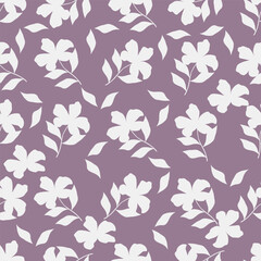 Vector floral seamless pattern. Gentle flower background. 