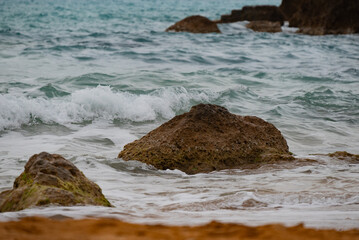 waves and rocks at Gozo Island 