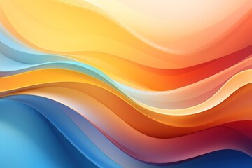 Abstract background with smooth, colorful, flowing waves.