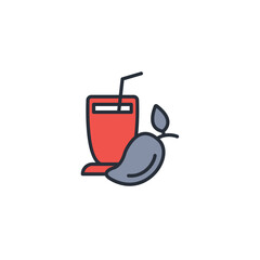 Juice  icon. vector.Editable stroke.linear style sign for use web design,logo.Symbol illustration.